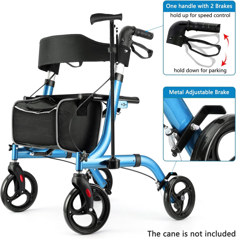 Rollator Walkers for Seniors-Folding Rollator Walker with Seat