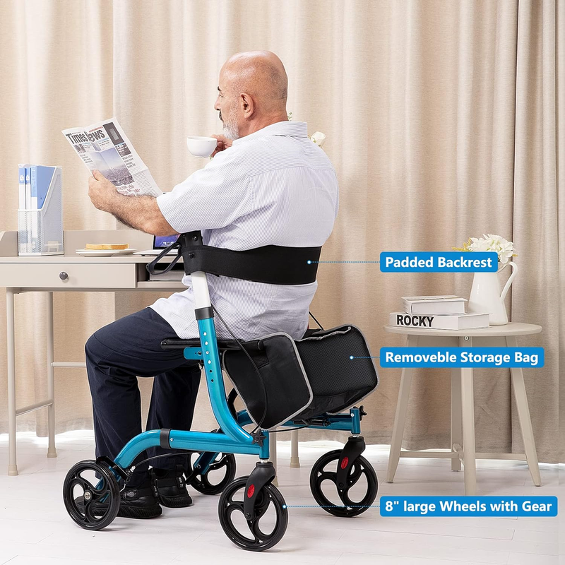 Rollator Walkers for Seniors-Folding Rollator Walker with Seat