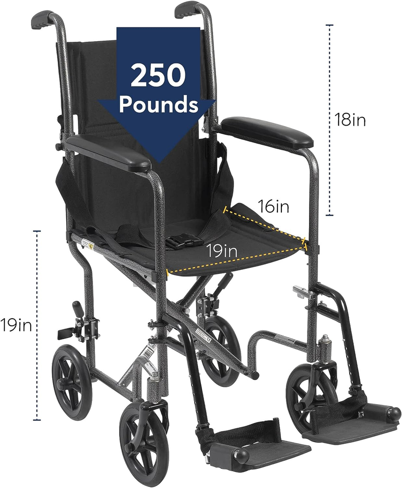 Medical Lightweight Folding Transport Wheelchair