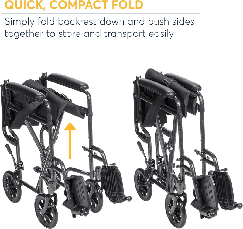 Medical Lightweight Folding Transport Wheelchair