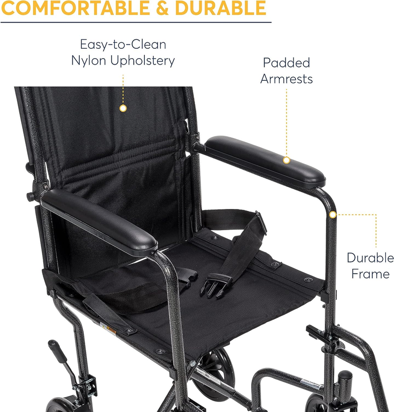 Medical Lightweight Folding Transport Wheelchair