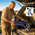 Three-in-one 19-mile Long-range Adult Electric Wheelchair, Walker, And Shopping Cart Combo. The Lightweight Vehicle Weighs 33 Pounds, Supports 275 Pounds, Folds And Unfolds In One Step To Fit In The Trunk. The Seat Cushion Is 1.97inch Thick