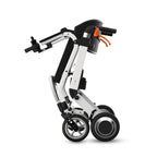 Three-in-one 19-mile Long-range Adult Electric Wheelchair, Walker, And Shopping Cart Combo. The Lightweight Vehicle Weighs 33 Pounds, Supports 275 Pounds, Folds And Unfolds In One Step To Fit In The Trunk. The Seat Cushion Is 1.97inch Thick