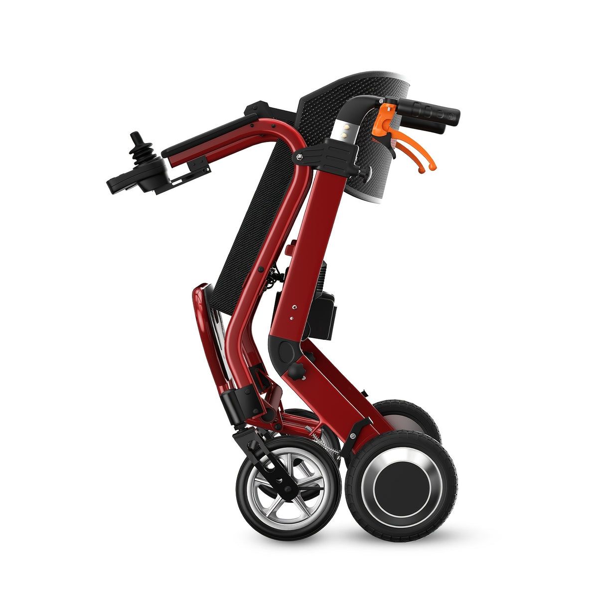 Three-in-one 19-mile Long-range Adult Electric Wheelchair, Walker, And Shopping Cart Combo. The Lightweight Vehicle Weighs 33 Pounds, Supports 275 Pounds, Folds And Unfolds In One Step To Fit In The Trunk. The Seat Cushion Is 1.97inch Thick