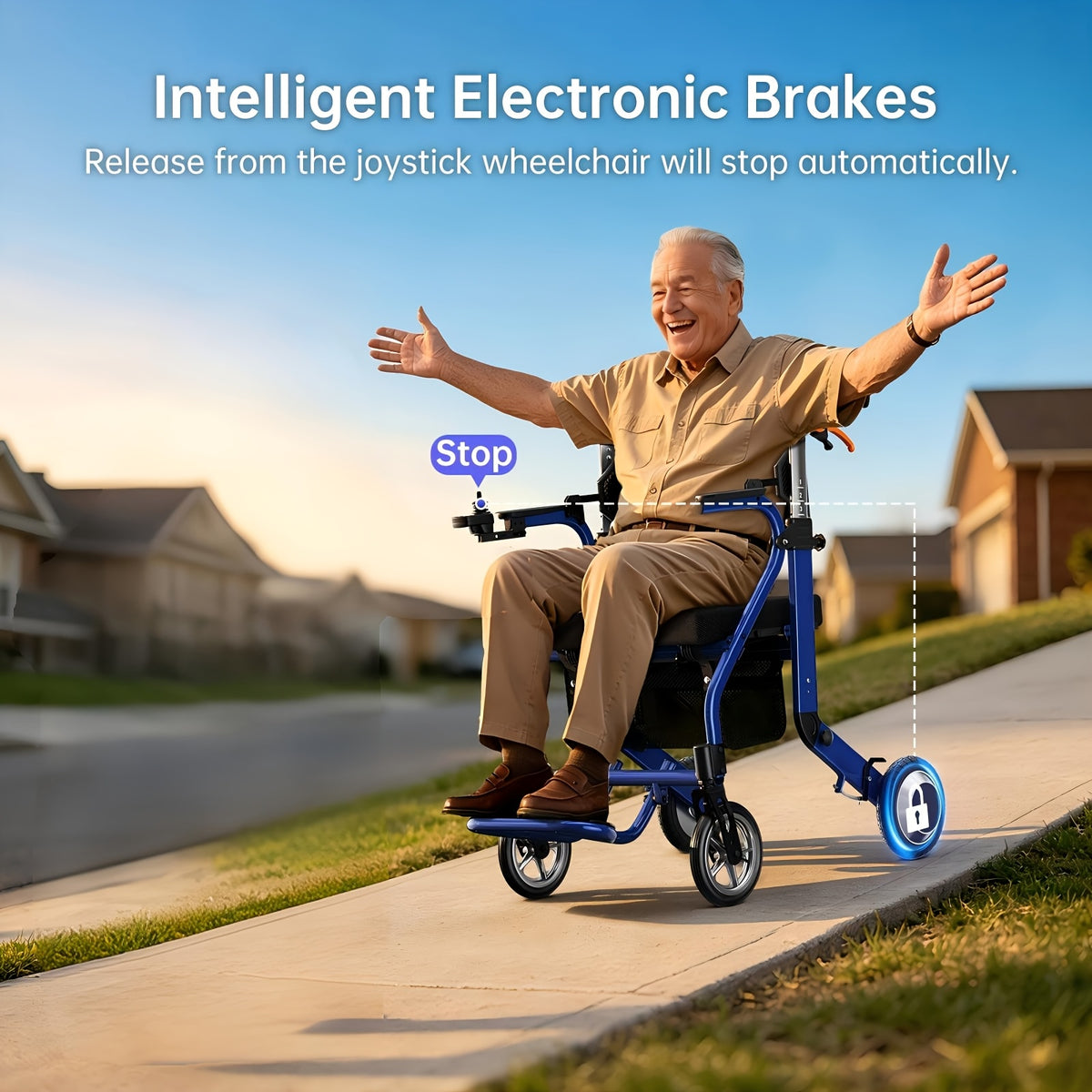 Three-in-one 19-mile Long-range Adult Electric Wheelchair, Walker, And Shopping Cart Combo. The Lightweight Vehicle Weighs 33 Pounds, Supports 275 Pounds, Folds And Unfolds In One Step To Fit In The Trunk. The Seat Cushion Is 1.97inch Thick