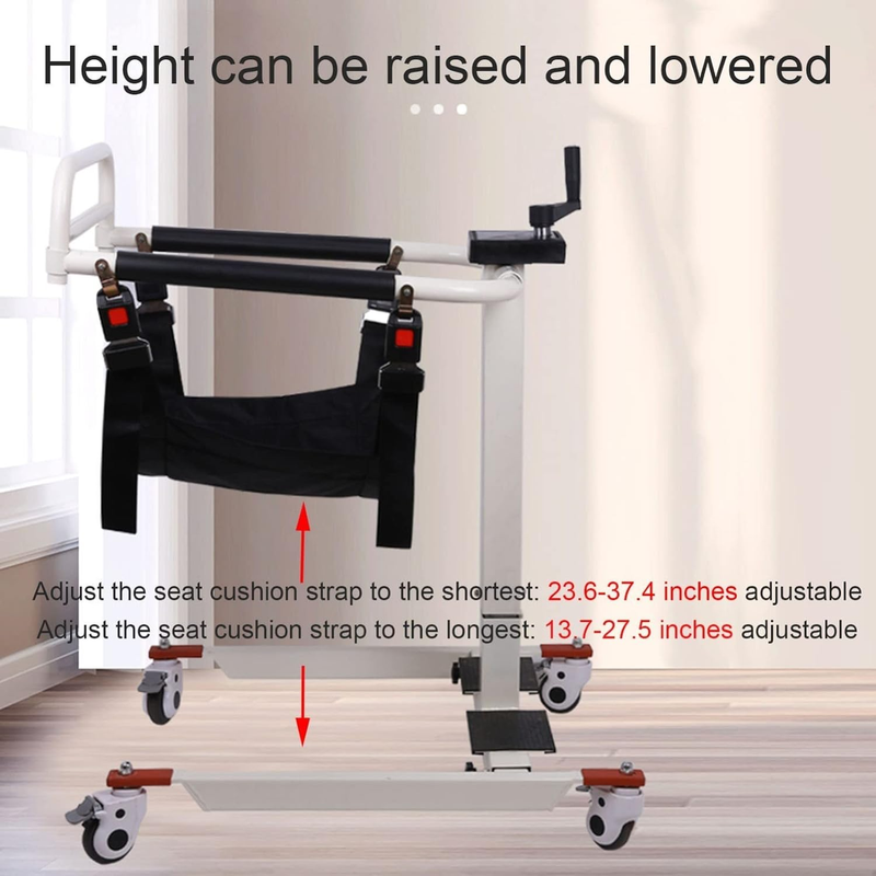 Patient Transfer Chair, Portable Patient Lift Wheelchair for Home