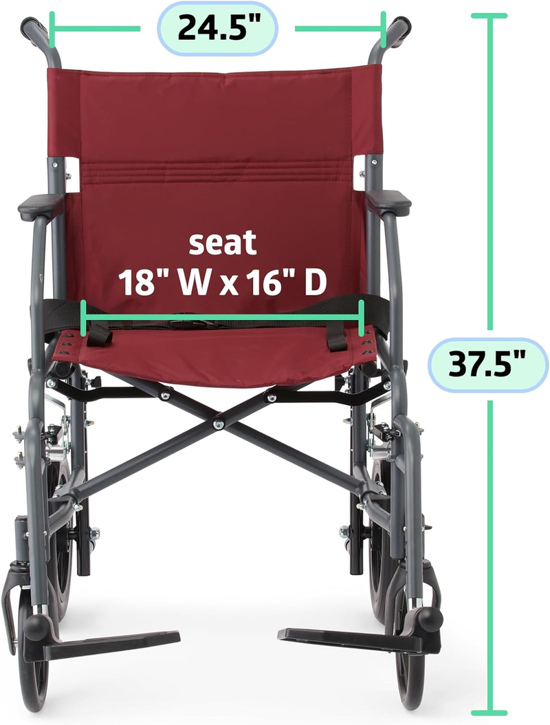 Transport Wheelchair Lightweight Portable