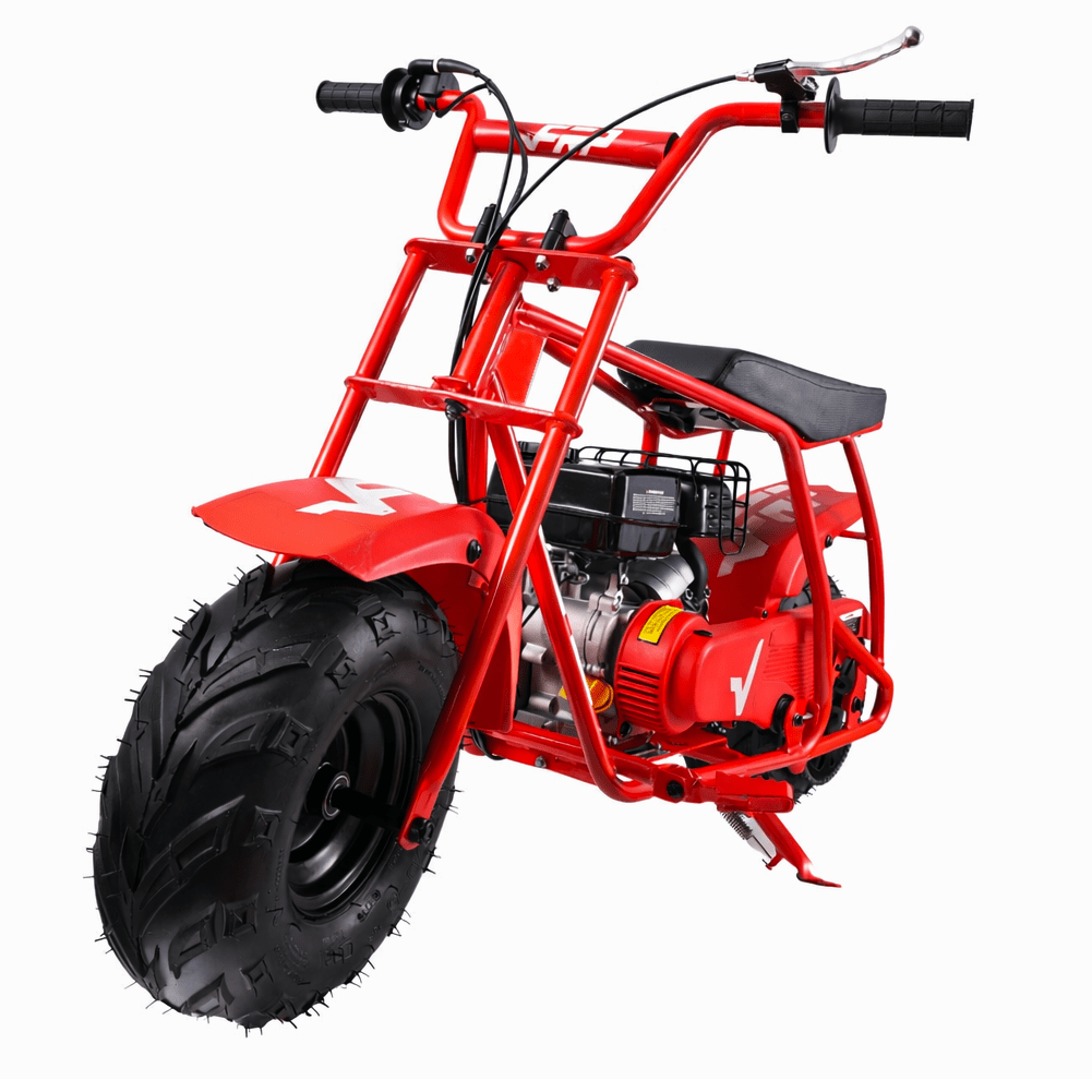 FRP GMB100 100cc Gas Mini Bike for Adults, 4-Stroke Engine, 28 MPH Top Speed, EPA Certified, Engineered for Longevity 10,000 km Lifespan, Off-Road Trail Dirt Bike, 220 Lbs Capacity