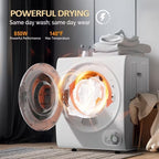 Washing Machine & Dryer Combo / Compact Laundry Set with Stainless Steel Tub / Smart Control, Quick Wash/Dry, Noise-Free /Apartment, Dorm, RV, Home Ideal for Small Spaces
