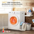 Washing Machine & Dryer Combo / Compact Laundry Set with Stainless Steel Tub / Smart Control, Quick Wash/Dry, Noise-Free /Apartment, Dorm, RV, Home Ideal for Small Spaces