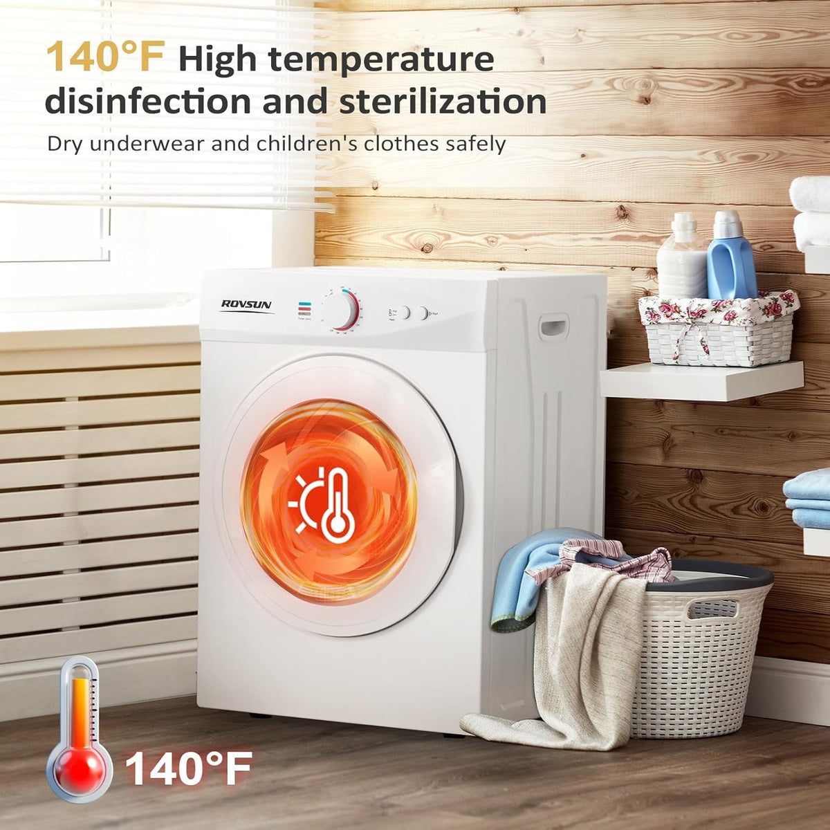 Washing Machine & Dryer Combo / Compact Laundry Set with Stainless Steel Tub / Smart Control, Quick Wash/Dry, Noise-Free /Apartment, Dorm, RV, Home Ideal for Small Spaces