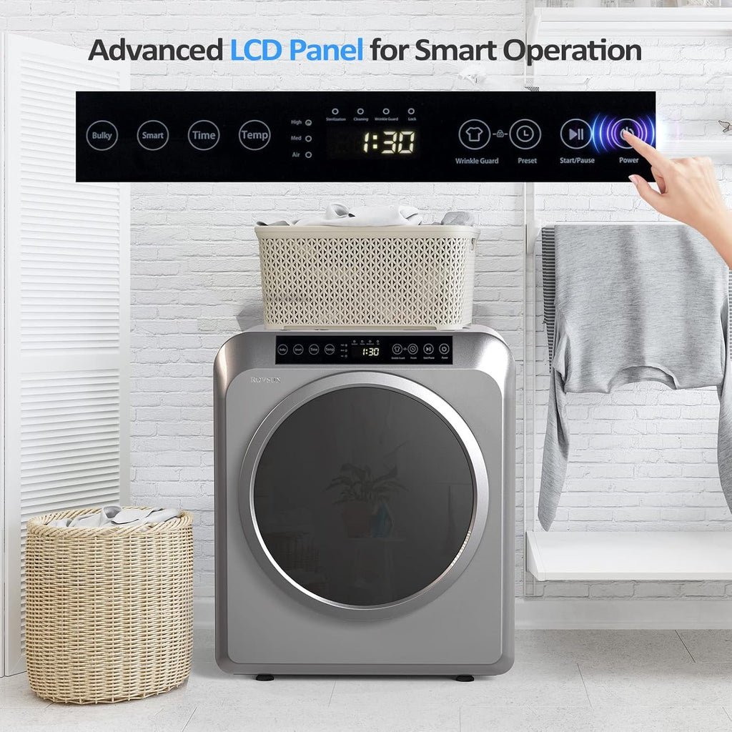 Washing Machine & Dryer Combo / Compact Laundry Set with Stainless Steel Tub / Smart Control, Quick Wash/Dry, Noise-Free /Apartment, Dorm, RV, Home Ideal for Small Spaces