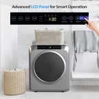Washing Machine & Dryer Combo / Compact Laundry Set with Stainless Steel Tub / Smart Control, Quick Wash/Dry, Noise-Free /Apartment, Dorm, RV, Home Ideal for Small Spaces