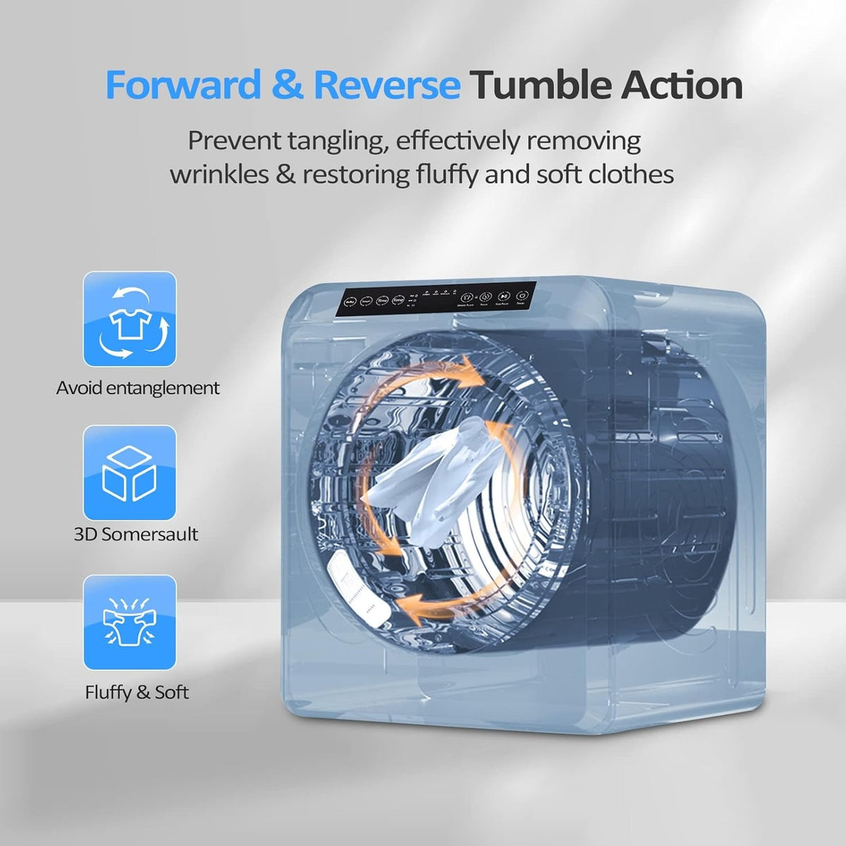 Washing Machine & Dryer Combo / Compact Laundry Set with Stainless Steel Tub / Smart Control, Quick Wash/Dry, Noise-Free /Apartment, Dorm, RV, Home Ideal for Small Spaces