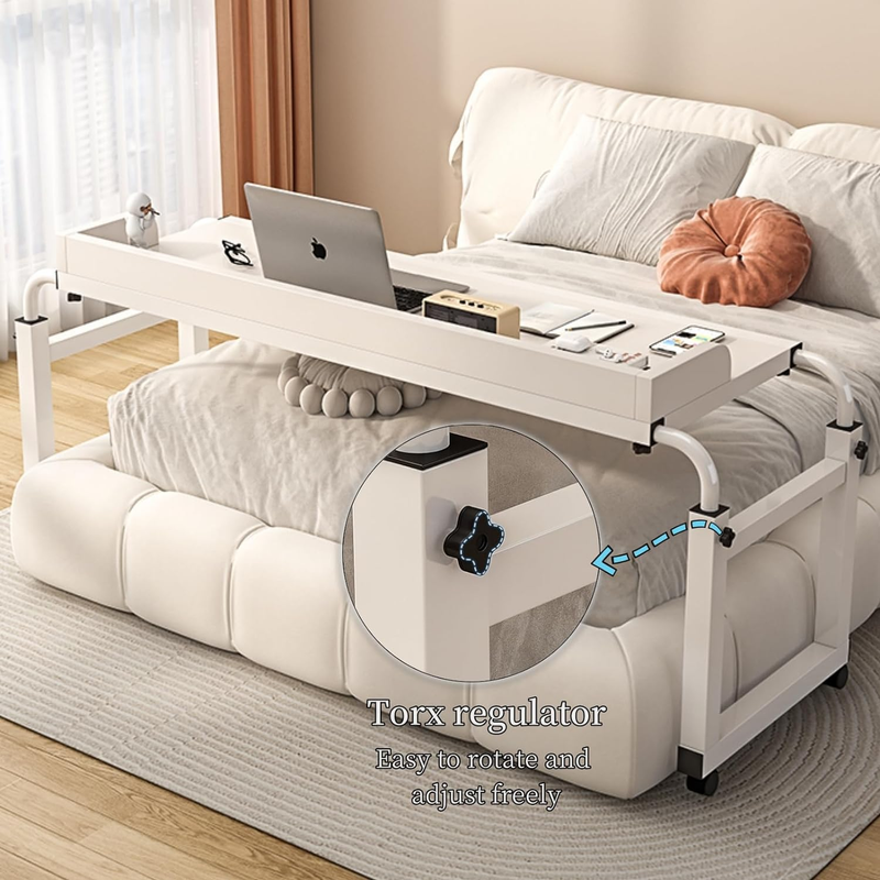 Wheels Overbed Tables Computer Adjustable