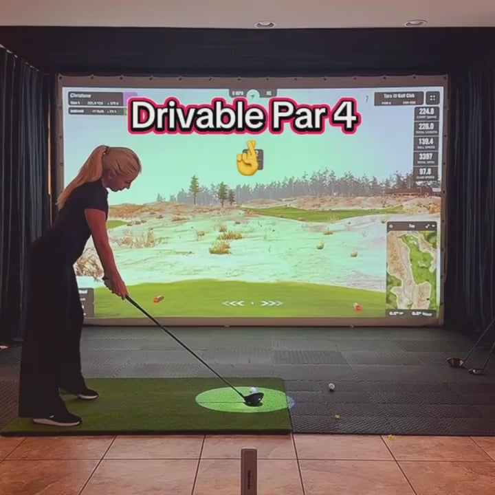 RXFSP Golf Simulator Enclosure Or Golf Simulator Turf, Multiple Size Options, Enclosure With Double Layer Impact Screen, Blackout Cover And Frame, Artificial Golf Turf For Home, Garage And Golf Simulator Setup, Sold Separately