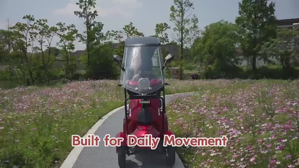 Mobility Scooters for Seniors and Adults, Powered Mobility Scooters with Multiple Storage Space, Recreational Electric Mobility Scooter, Full LED Lighting