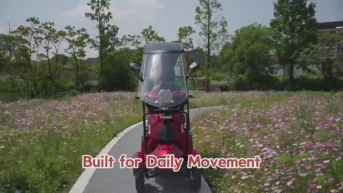 Mobility Scooters for Seniors and Adults, Powered Mobility Scooters with Multiple Storage Space, Recreational Electric Mobility Scooter, Full LED Lighting