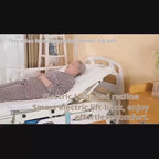 12-Function Electric Home Bed, Adjustable Care Bed with Auto Side Turning, Pressure Relief Mattress & Silent Motor, 660 LBS Load, for, Disabled & Post-Surgery Recovery